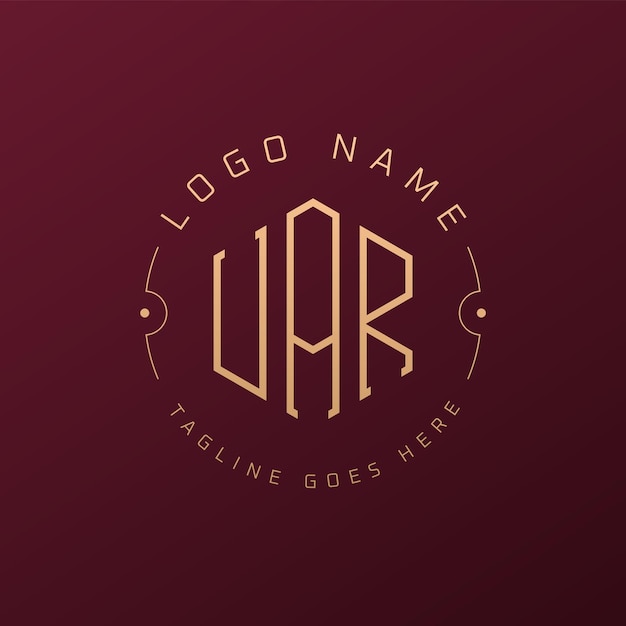 Diseño de logotipo UAR de lujo Letra elegante UAR Monograma Logotipo minimalista Poligono UAR Template de diseño de logotipo
