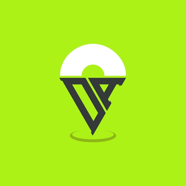 Diseño del logotipo de la ubicación de la carta DA Iniciales modernas Logotipo de DA Pinpoint para aplicaciones de mapas de navegación y negocios basados en la ubicación