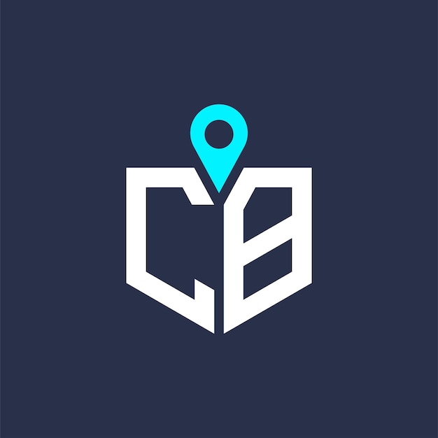 Diseño de logotipo de ubicación de CB para reclutamiento y navegación Carta icono vectorial de logotipo CB