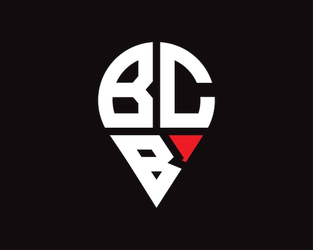 Diseño del logotipo de la ubicación de la letra BBA Diseño simple