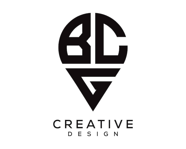 El diseño del logotipo de la ubicación de la letra BGA es simple.