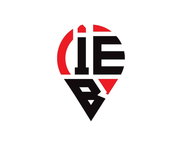 Diseño del logotipo de la ubicación de la letra de la IEB
