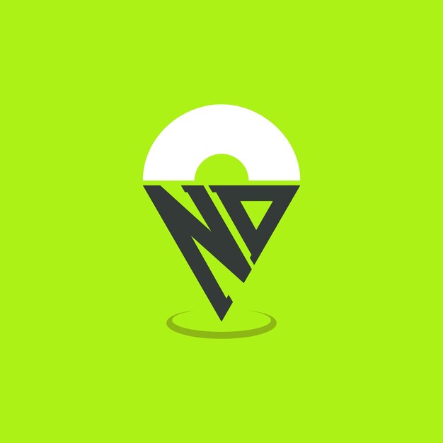 Diseño del logotipo de la ubicación de la letra ND Iniciales modernas Logotipo de ND Pinpoint para aplicaciones de mapas de navegación y negocios basados en la ubicación