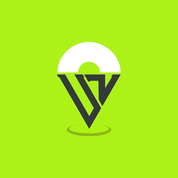 Diseño del logotipo de la ubicación de la letra UZ Iniciales modernas Logotipo de UZ Pinpoint para aplicaciones de mapas de navegación y negocios basados en la ubicación