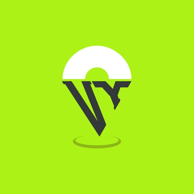 Diseño de logotipo de ubicación de la letra VY Iniciales modernas Logotipo VY Pinpoint para aplicaciones de mapas de navegación y negocios basados en la ubicación