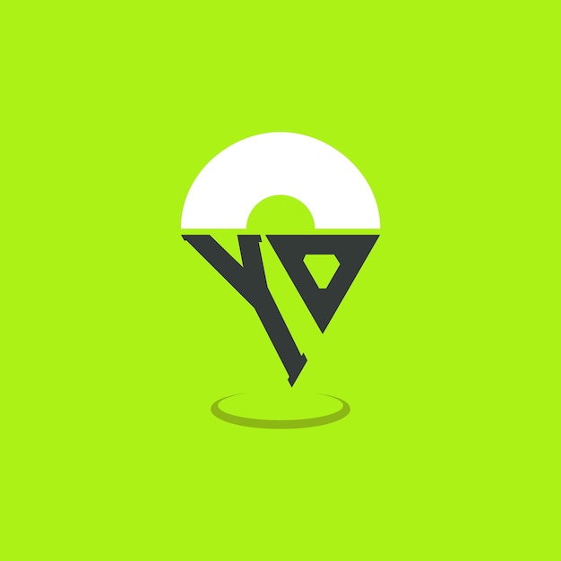 Diseño de logotipo de ubicación de la letra YO Iniciales modernas Logotipo YO Pinpoint para aplicaciones de mapas de navegación y negocios basados en la ubicación