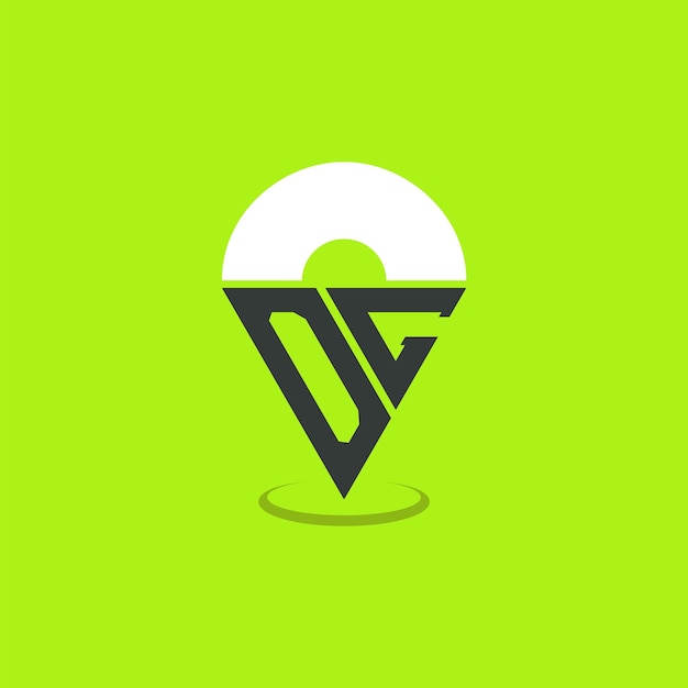 Diseño de logotipo de ubicación de letras OC Iniciales modernas Logotipo OC Pinpoint para aplicaciones de mapas de navegación y negocios basados en la ubicación