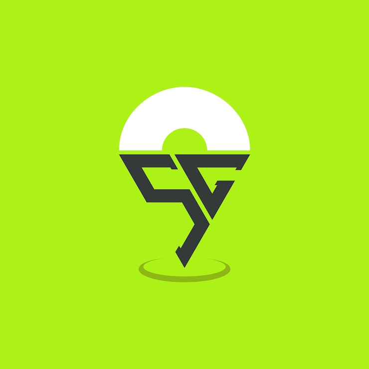 Vector diseño de logotipo de ubicación de letras sc iniciales modernas logotipo de punto sc para aplicaciones de mapas de navegación y negocios basados en la ubicación