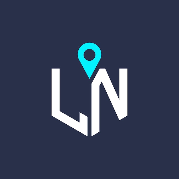 Diseño del logotipo de la ubicación de LN para el reclutamiento y la navegación