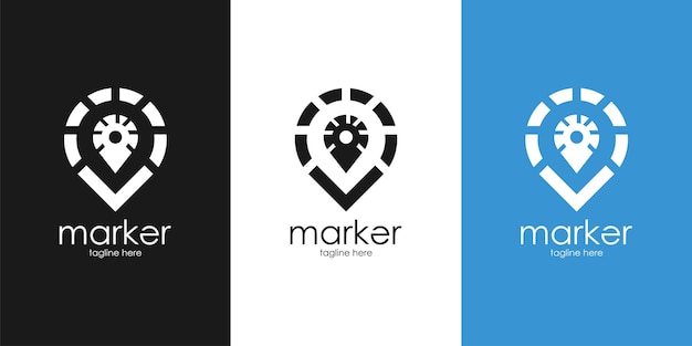 diseño del logotipo de la ubicación del mapa de puntos de pin