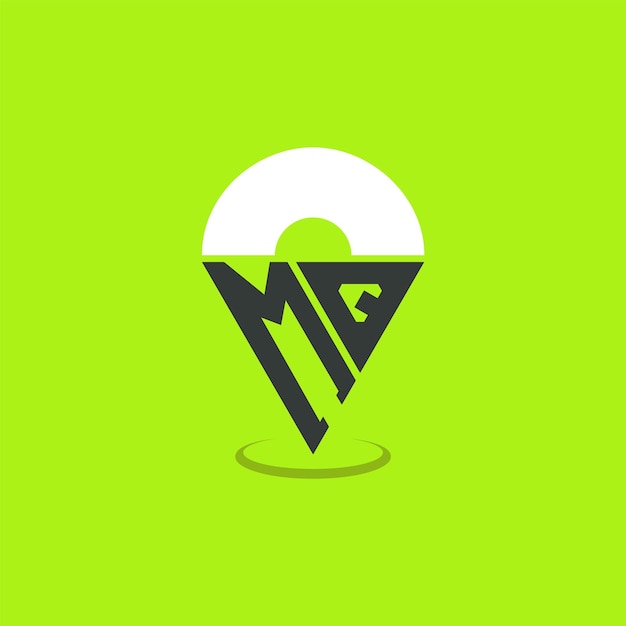 Diseño de logotipo de ubicación MQ Iniciales modernas MQ Pinpoint Logotipo para aplicaciones de mapas de navegación y negocios basados en la ubicación
