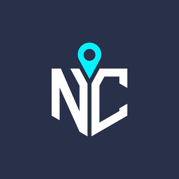 Diseño del logotipo de la ubicación de NC para el reclutamiento y la navegación