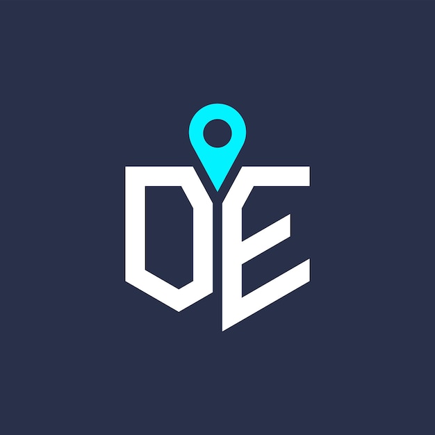 Diseño del logotipo de la ubicación de OE para el reclutamiento y la navegación Letra Icono vectorial del logotipo OE