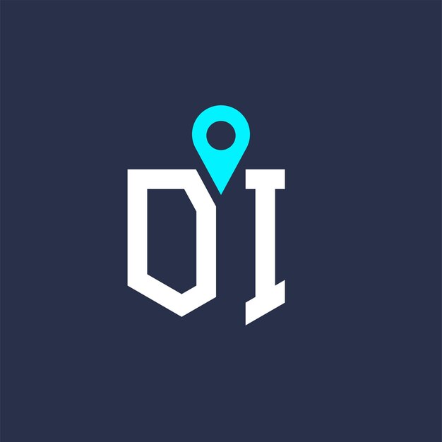 Diseño del logotipo de la ubicación de OI para el reclutamiento y la navegación Letra Icono vectorial del logotipo OI
