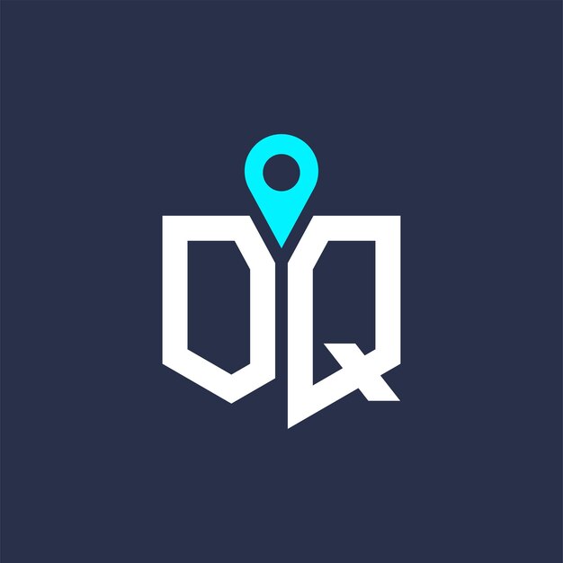 Diseño del logotipo de la ubicación de OQ para el reclutamiento y la navegación