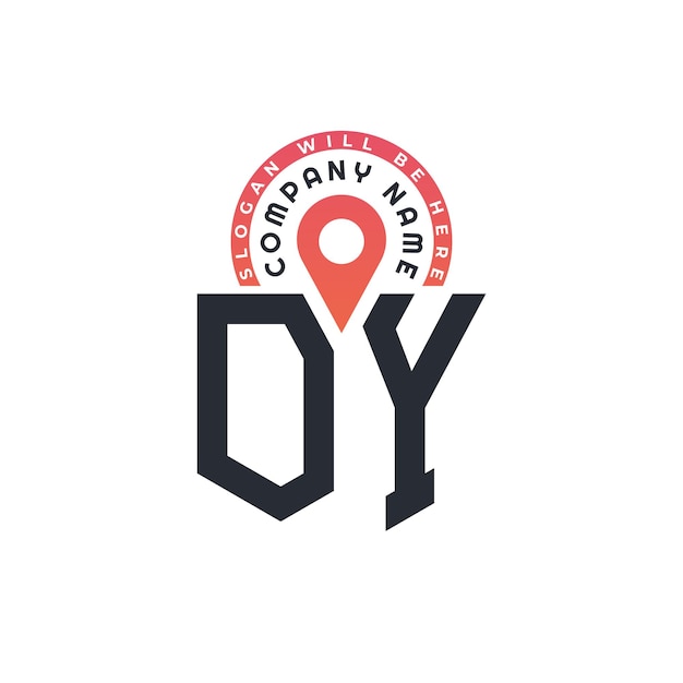 Diseño del logotipo de la ubicación de OY para el reclutamiento de recursos humanos y la carta de navegación Logotipo de OY con icono de ubicación para negocios y tecnología