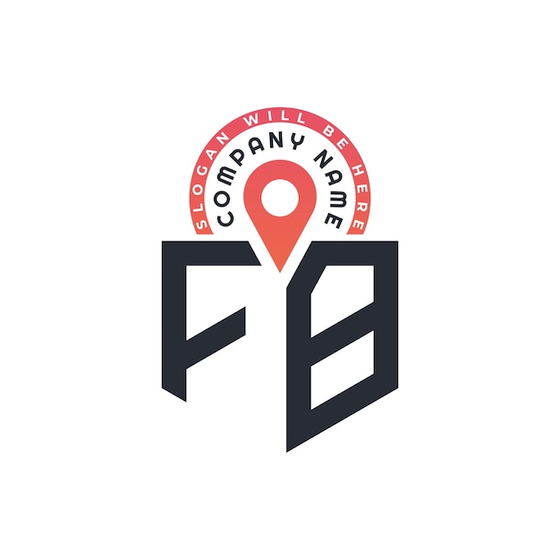 Diseño de logotipo de ubicación para reclutamiento de recursos humanos y carta de navegación FB Logotipo de ubicación con icono de ubicación para negocios y tecnología