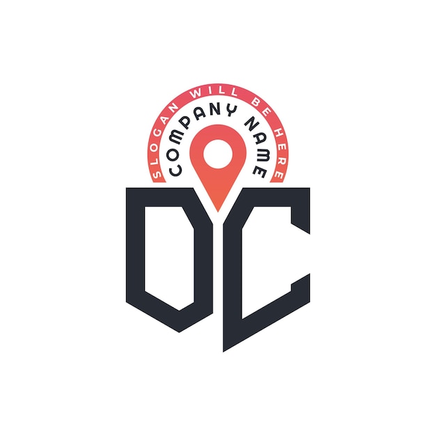 Diseño de logotipo de ubicación para reclutamiento de recursos humanos y carta de navegación Logotipo de ubicación con icono de ubicación para negocios y tecnología