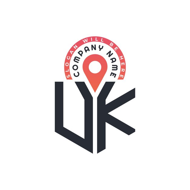 Diseño de logotipo de ubicación del Reino Unido para reclutamiento de recursos humanos y carta de navegación Logotipo del Reino Unido con icono de ubicación para negocios y tecnología