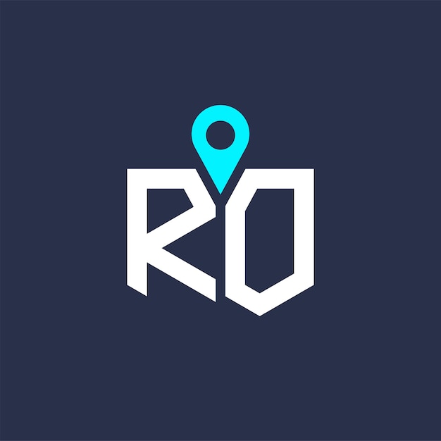 Diseño del logotipo de la ubicación de RO para el reclutamiento y la navegación