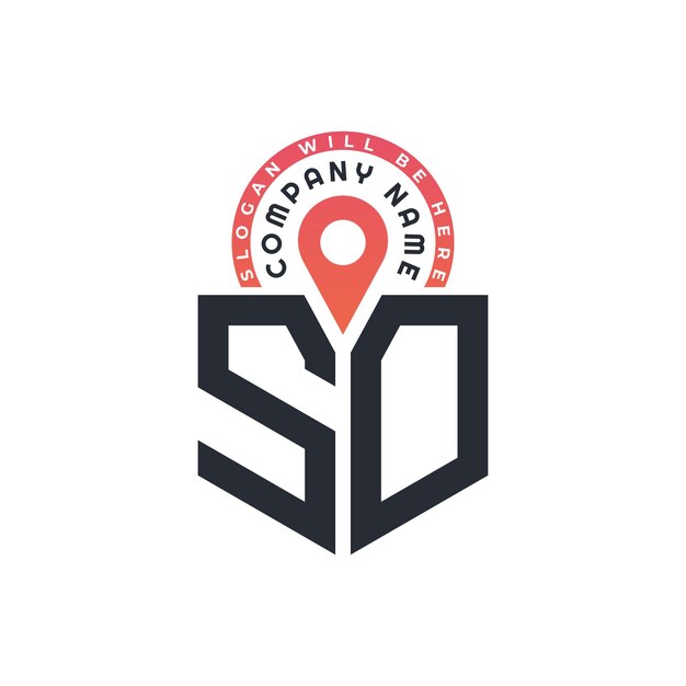 Diseño de logotipo de ubicación SD para reclutamiento de recursos humanos y carta de navegación Logotipo SD con icono de ubicación para negocios y tecnología