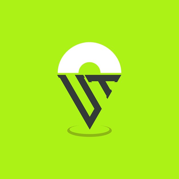Diseño del logotipo de la ubicación de UT Letras Iniciales modernas Logotipo de UT Pinpoint para aplicaciones de mapas de navegación y negocios basados en la ubicación