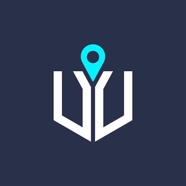 Diseño del logotipo de la ubicación de UU para el reclutamiento y la navegación