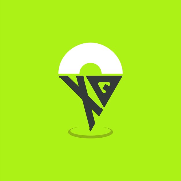 Diseño del logotipo de ubicación XQ Iniciales modernas XQ Pinpoint Logotipo para aplicaciones de mapas de navegación y negocios basados en la ubicación
