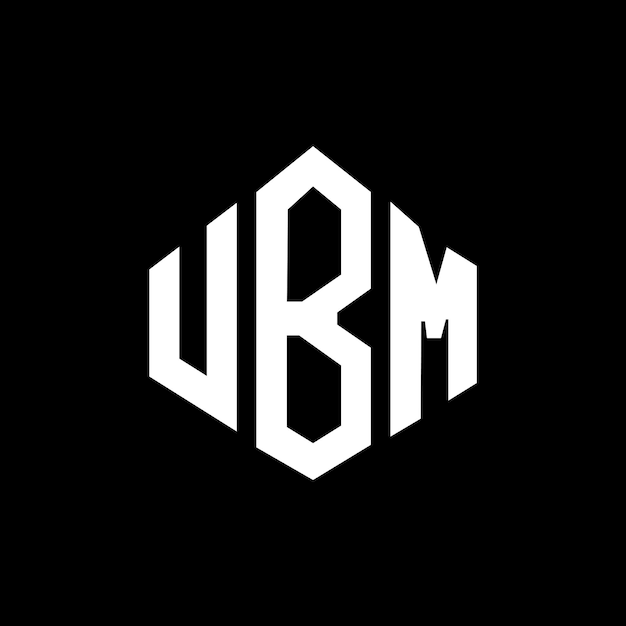 Diseño del logotipo de UBM con letras en forma de polígono, polígono y cubo, diseño del logotipo en forma de hexágono vectorial, plantilla de logotipo, colores blanco y negro, monograma de UBM, logotipo de negocios y bienes raíces.