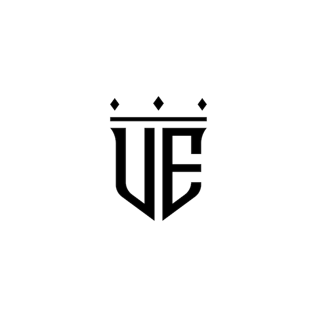 El diseño del logotipo UE monograma letra texto nombre símbolo monocromático logotipo alfabeto carácter logotipo simple