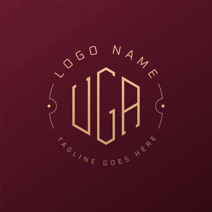Vector diseño de logotipo de uga de lujo letra elegante uga monograma logotipo minimalista poligono uga template de diseño de logotipo