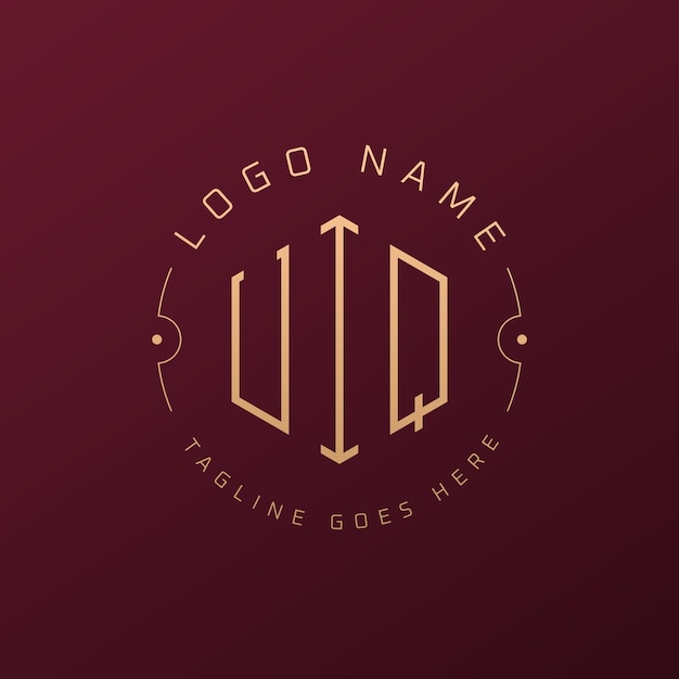 Diseño de logotipo de UIQ de lujo Letra elegante Logotipo de monograma de UIQ Poligono minimalista Plantilla de diseño de logotipo UIQ