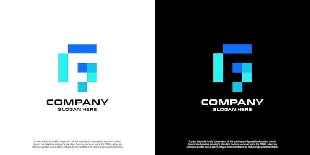 Diseño de logotipo de última tecnología creativa