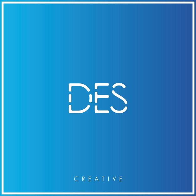 Diseño de logotipo de último vector creativo Ilustración vectorial de logotipo mínimo monograma DES