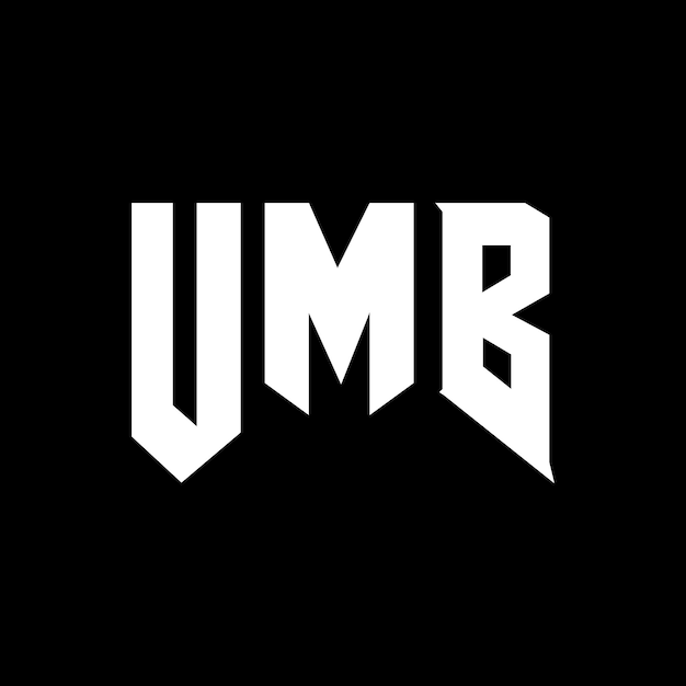 Diseño de logotipo de UMB para una empresa de tecnología: combinación de colores blanco y negro, diseño de logotipo UMB, diseño de icono UMB y diseño de tipografía UMB.