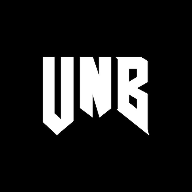 Diseño de logotipo de UNB para una empresa de tecnología Diseño del logotipo UNB combinación de colores blanco y negro Logotipo UNB Vector Diseño UNB Icono UNB Alfabeto UNB Tipografía