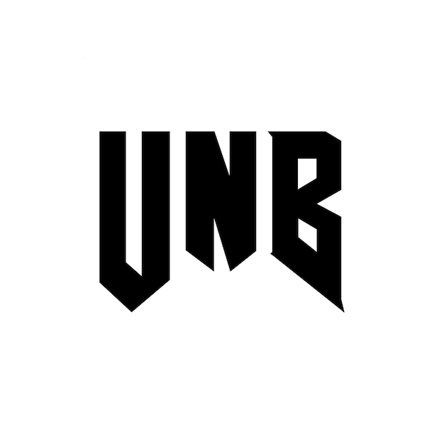 Diseño de logotipo de UNB para una empresa de tecnología Diseño del logotipo UNB combinación de colores blanco y negro Logotipo UNB Vector Diseño UNB Icono UNB Alfabeto UNB Tipografía