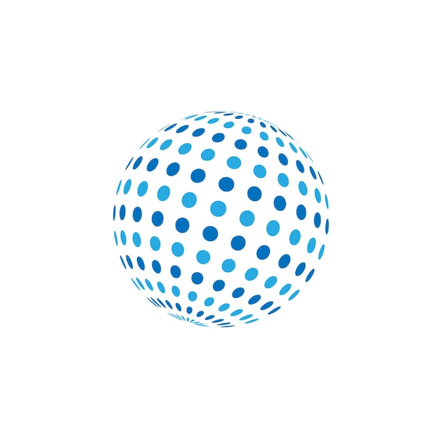 Diseño de logotipo único de globo colorido