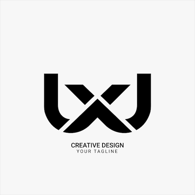 Diseño de logotipo único de marca moderna monograma de arte de línea elegante inicial WX o XW creativo