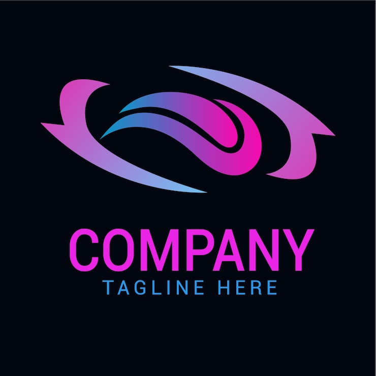Vector diseño de logotipo único mínimo con colores degradados.