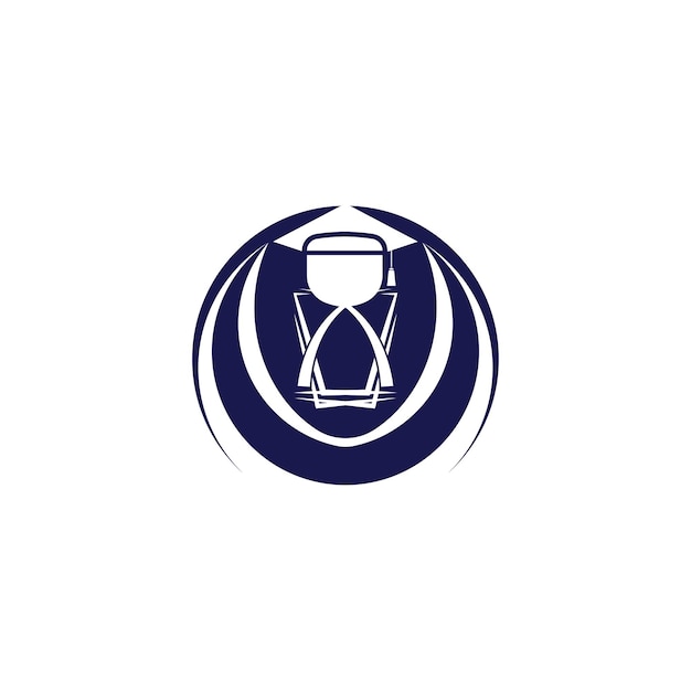 Diseño de logotipo de la universidad Vector de acciones de educación