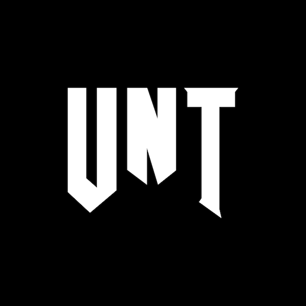 Diseño de logotipo de UNT para una empresa de tecnología Diseño de diseño de logotipo UNT combinación de colores blanco y negro Diseño de icono UNT Icon UNT Alfabeto UNT Tipografía Diseño de Logotipo UNT