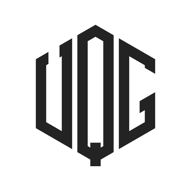 Diseño del logotipo de UPG Letra inicial UPG Monograma Logotipo con forma de hexágono