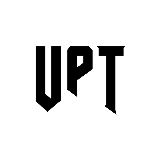 Diseño de logotipo de UPT para una empresa de tecnología Diseño del logotipo UPT combinación de colores blanco y negro Logotipo UPT Vector Diseño del icono UPT Alfabeto UPT Tipografía Diseño del Logotipo