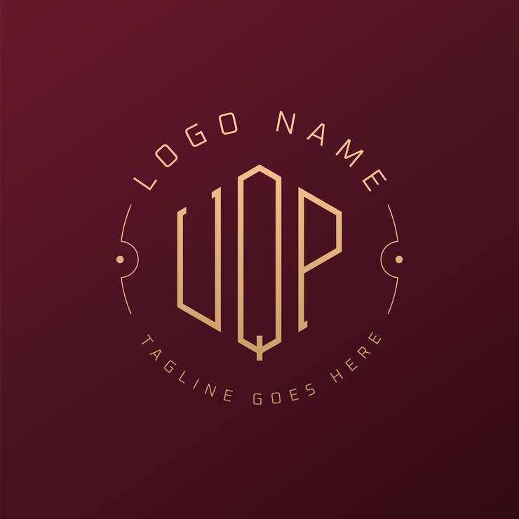 Vector diseño de logotipo uqp de lujo letra elegante uqp monograma logotipo minimalista poligono uqp templata de diseño de logotipo