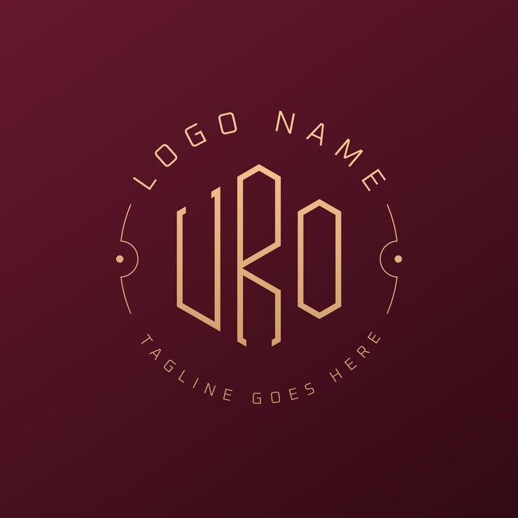 Vector diseño de logotipo uro de lujo letra elegante uro monograma logotipo minimalista poligono uro template de diseño de logotipo