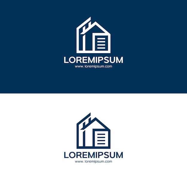 Diseño del logotipo utilizando la forma de una casa