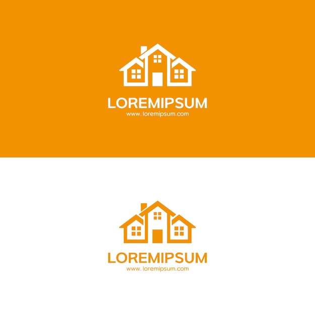 Diseño del logotipo utilizando la forma de una casa