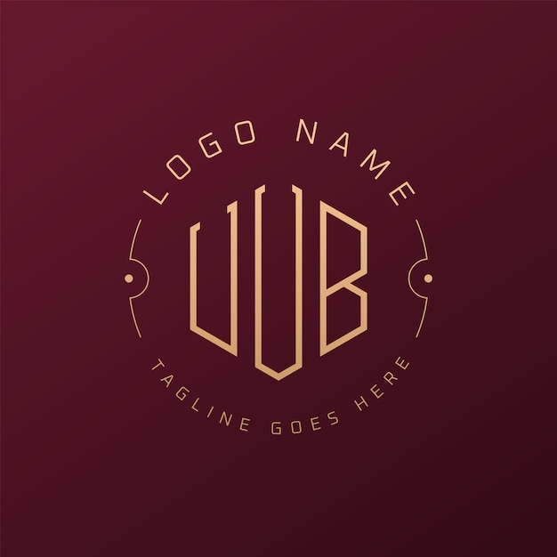 Diseño de logotipo de UUB de lujo Letra elegante UUB Monograma Logotipo minimalista Poligono UUB Template de diseño de logotipo