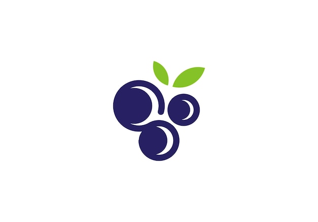 diseño de logotipo de uva moderno simple